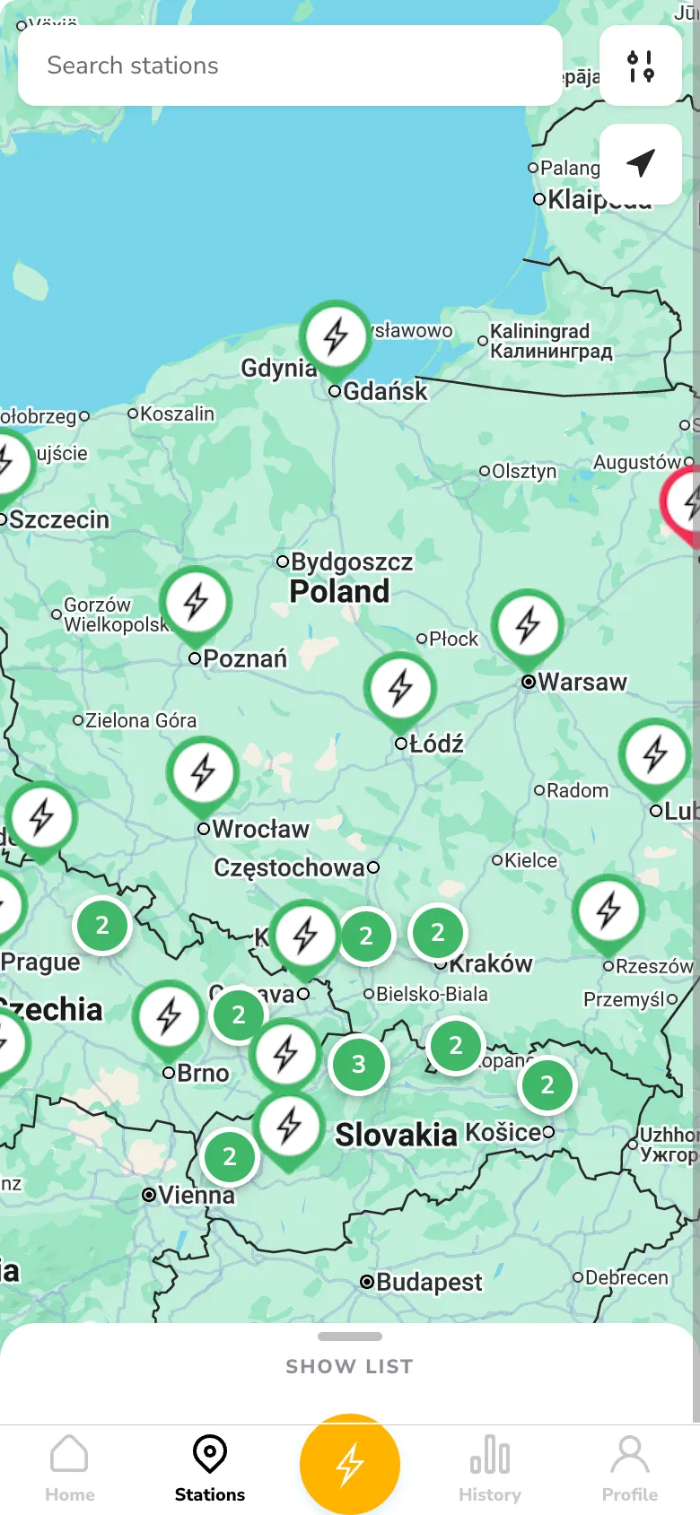 Stations map